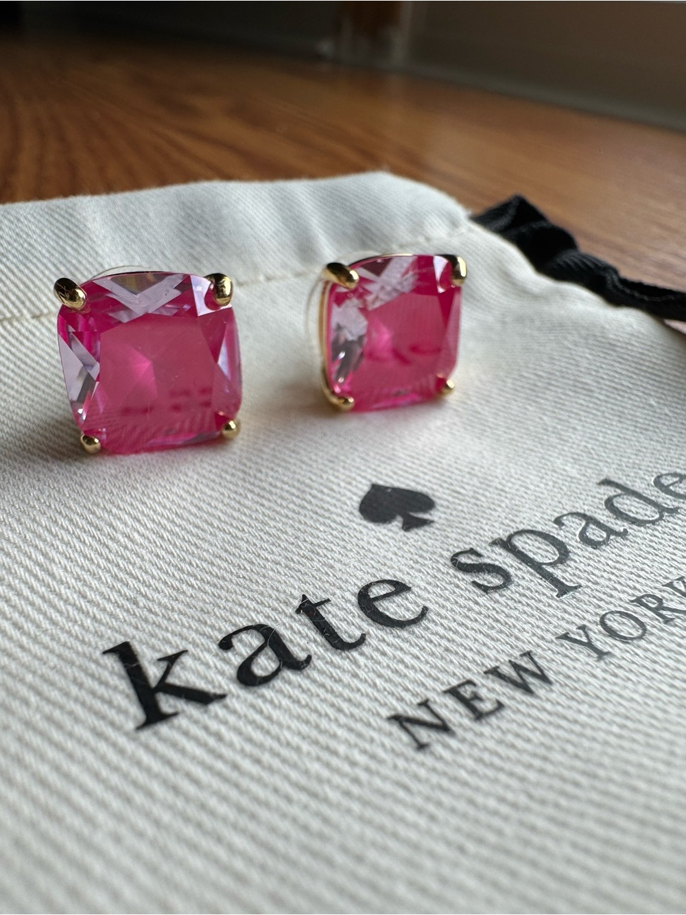 Kate Spade Hot Pink Crystal Stud Earrings